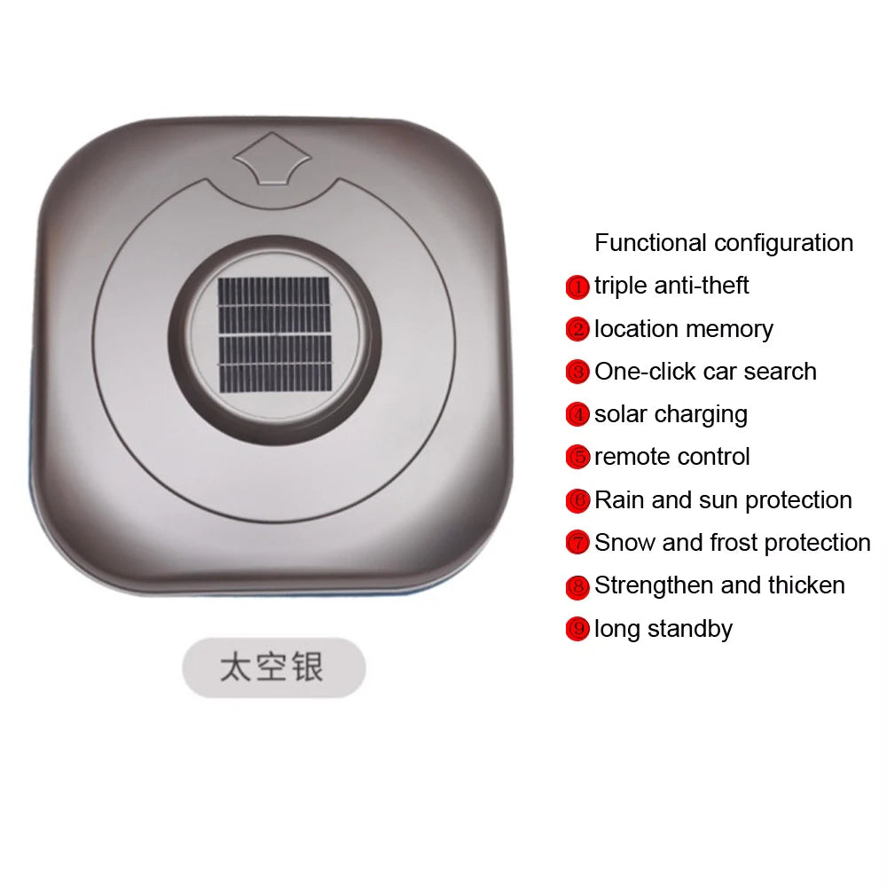 Husă Auto Complet Automată cu Energie Solară și Telecomandă Inteligentă