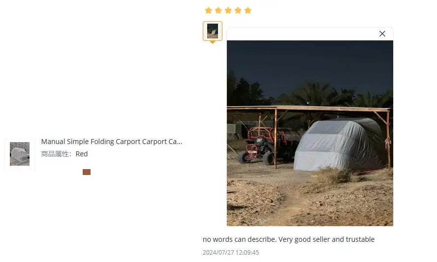 Cort Auto Pliabil Manual – Garaj Portabil cu Husă de Depozitare